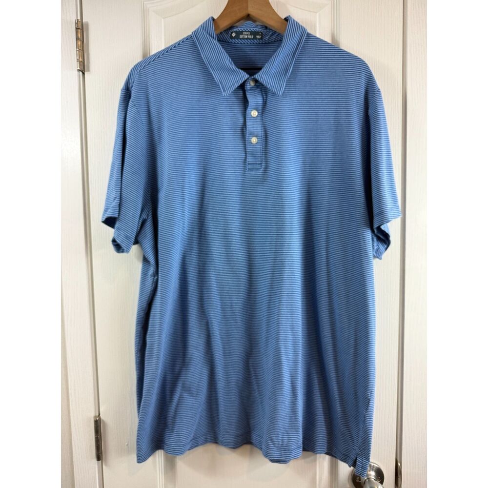Member's Mark Blue Striped Cotton Polo Shirt - Men's Size XL